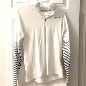 Women’s White Nike Running 3/4 Zip Up Size S